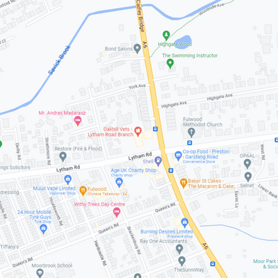 Lytham Road branch map