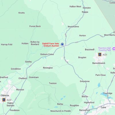 Oakhill Farm Vets - Gisburn Location Map